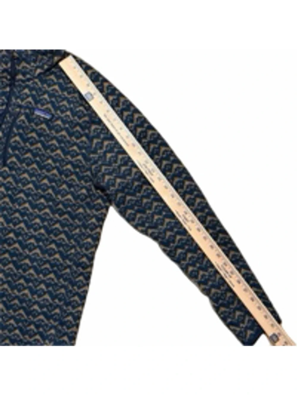 Patagonia Men's Fleece Quarter Zip Sweater XL Blue Beige Pattern